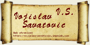 Vojislav Savatović vizit kartica